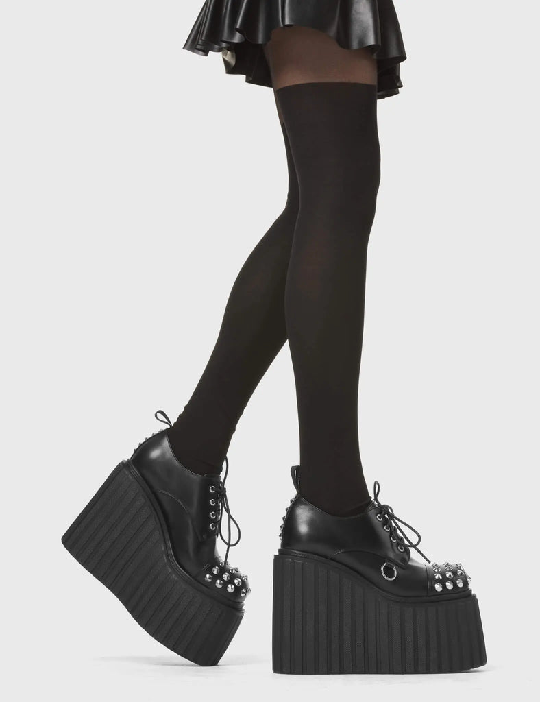 Quiet Down Chunky Platform Creeper Shoes LAMODA