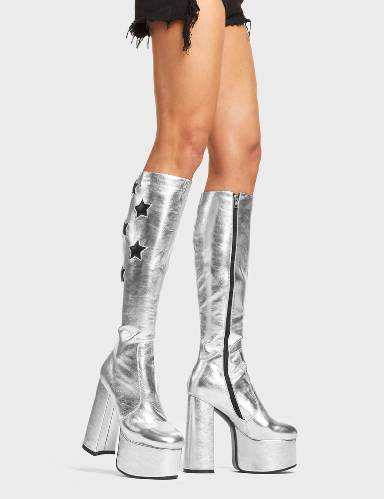 Reflections Platform Knee High Boots LAMODA