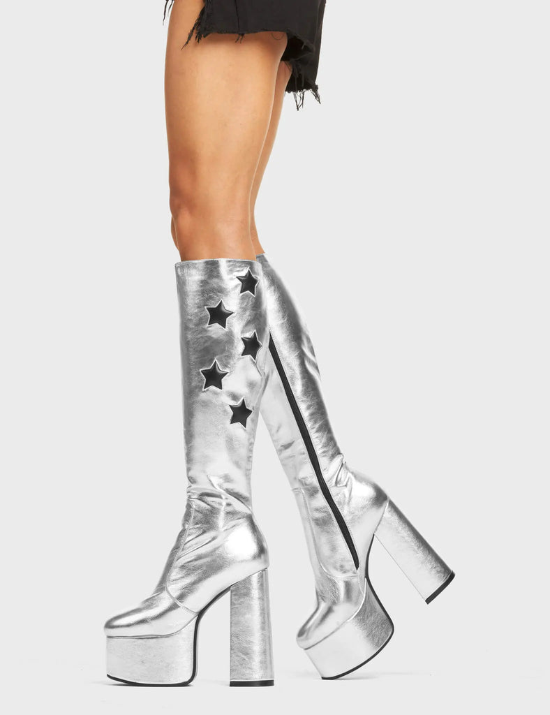Reflections Platform Knee High Boots LAMODA