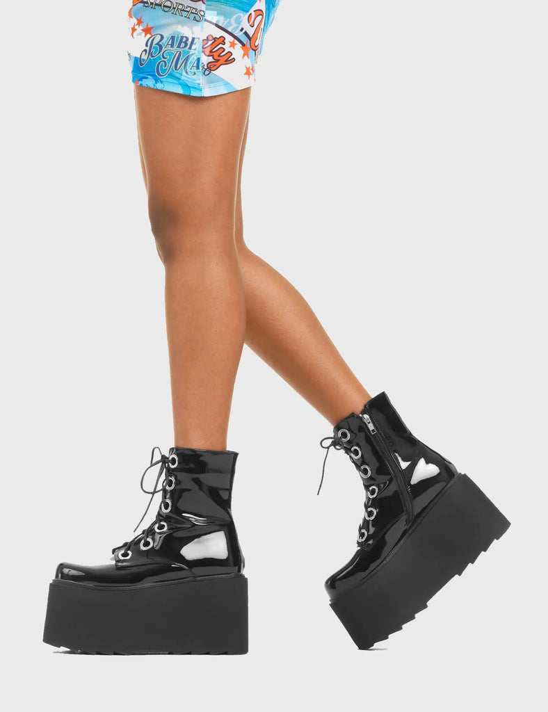 Renegade Chunky Platform Ankle Boots lamodawebsite