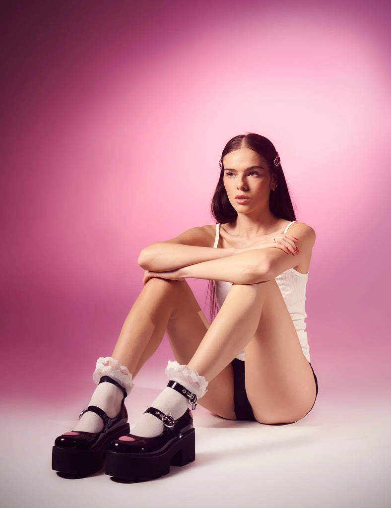 Rosey Love Chunky Mary Jane Shoes lamodawebsite