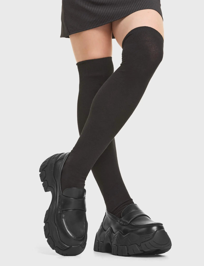 Scheming Chunky Platform Loafer Shoes LAMODA