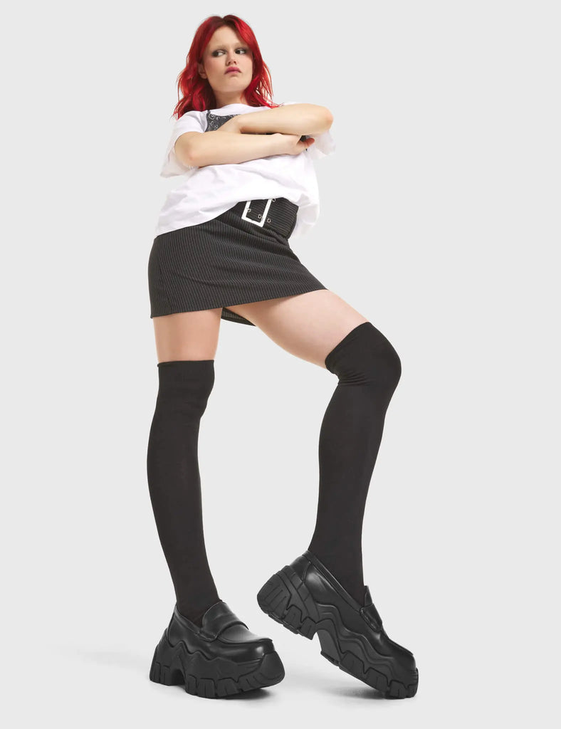 Scheming Chunky Platform Loafer Shoes LAMODA