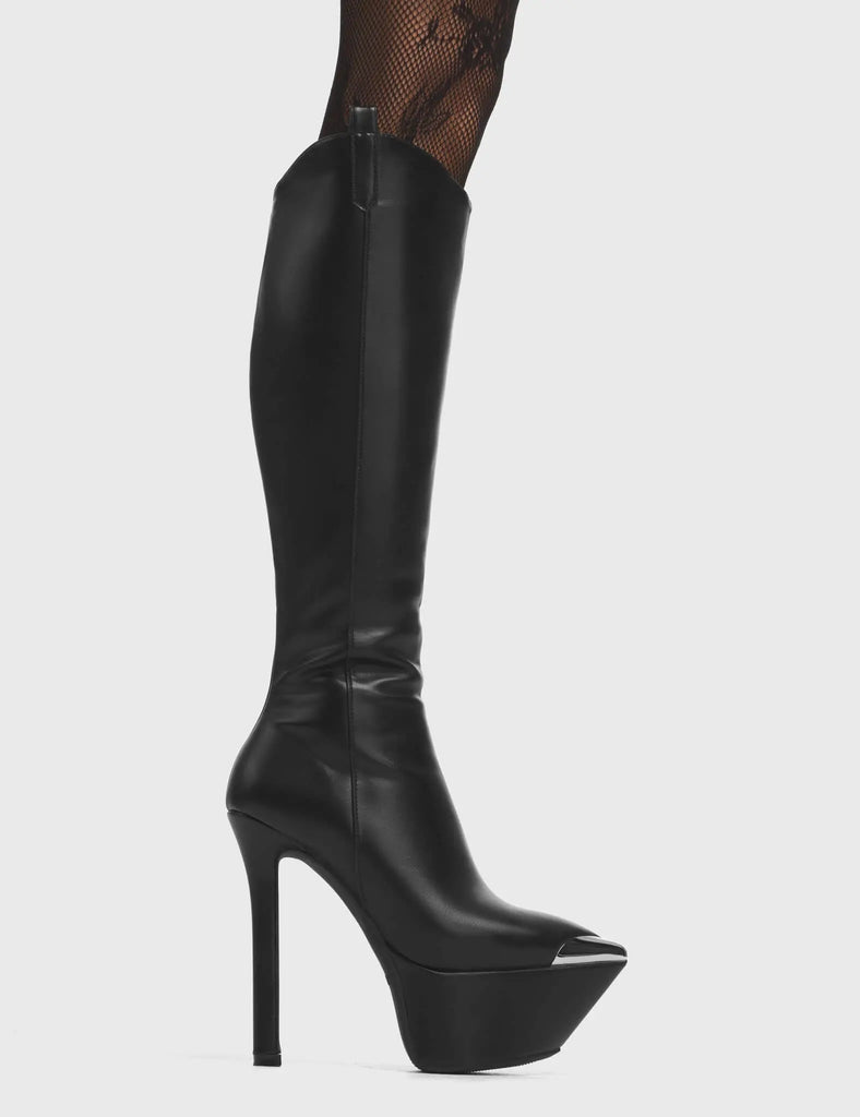 Seal My Fate Platform Knee High Boots LAMODA