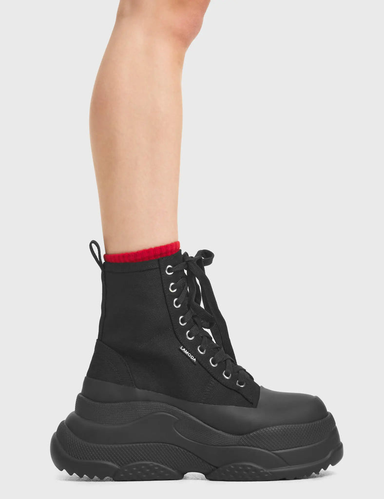 Smoke Screen Chunky Platform Sneakers LAMODA