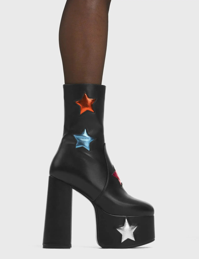 Star Girl Platform Ankle Boots LAMODA