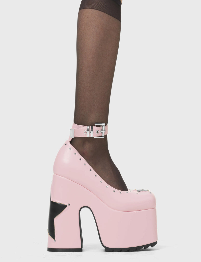 Star Shine Chunky Platform Heels LAMODA