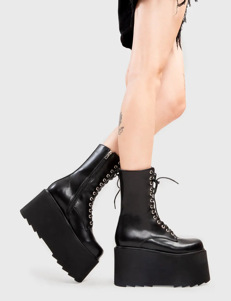 Steady Chunky Platform Ankle Boots LAMODA