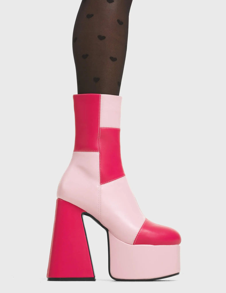 These Girls Chunky Platform Ankle Boots LAMODA