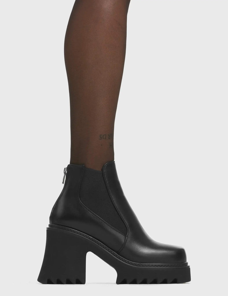 Time's Up Chunky Platform Ankle Boots LAMODA