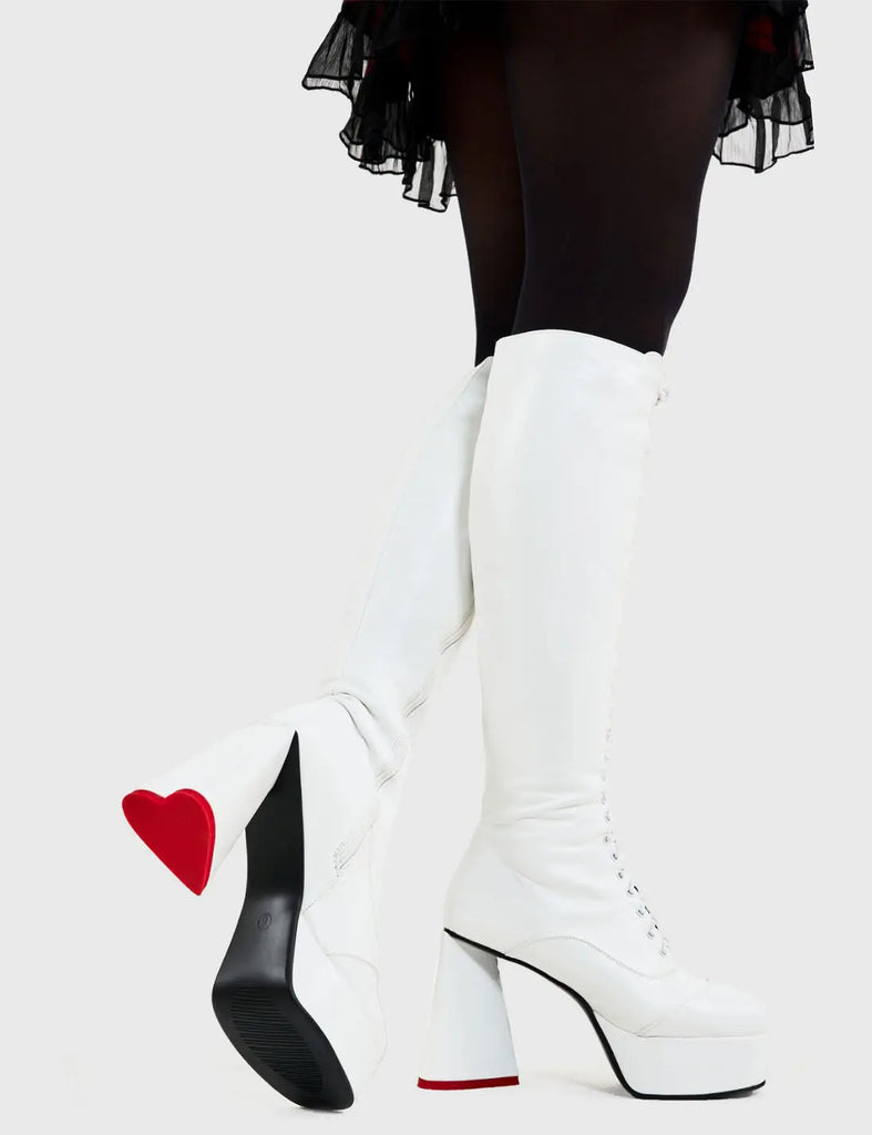 Too Cute Platform Knee High Boots LAMODA