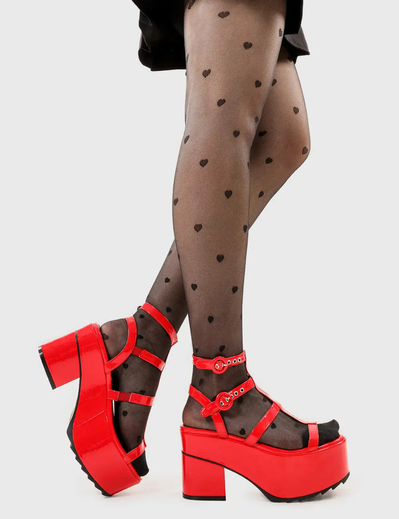 Turquoise Breeze Chunky Platform Sandals LAMODA