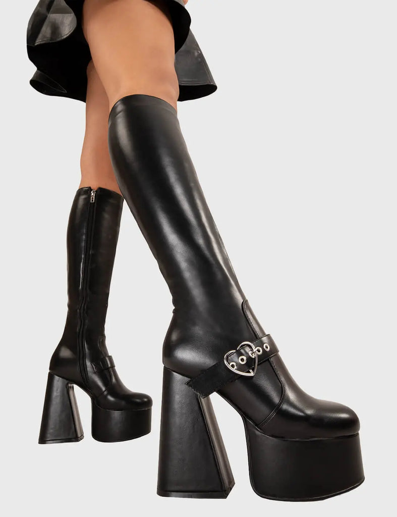 Walk With Love Platform Knee High Boots lamodawebsite