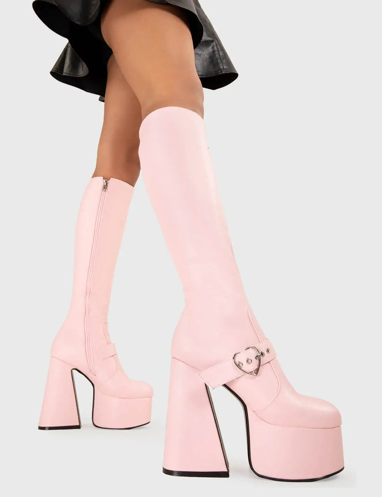 Walk With Love Platform Knee High Boots lamodawebsite