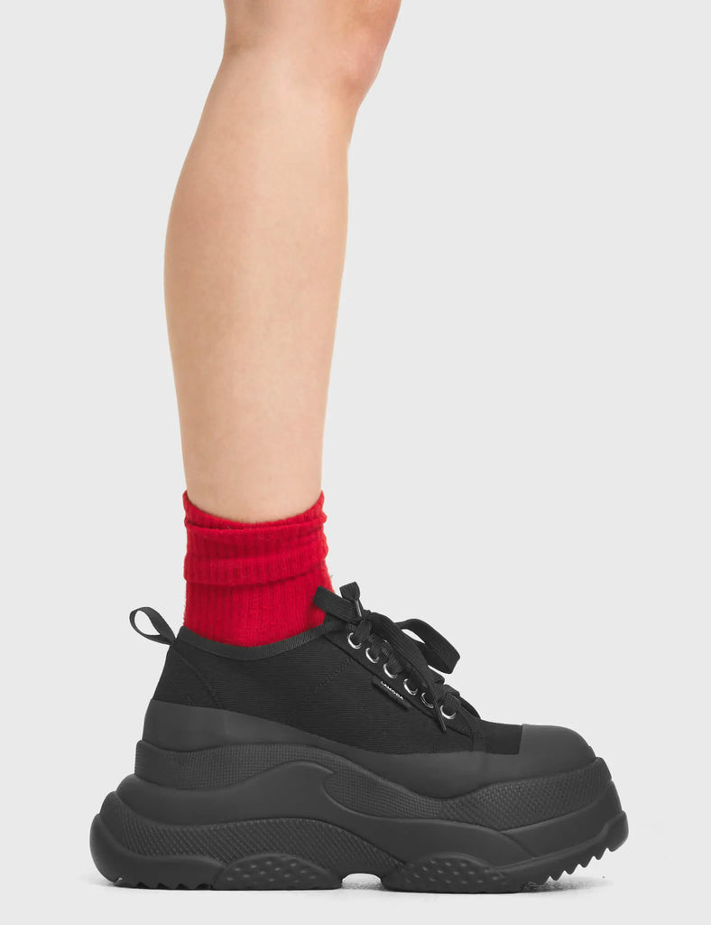Waste Of Time Chunky Platform Sneakers LAMODA