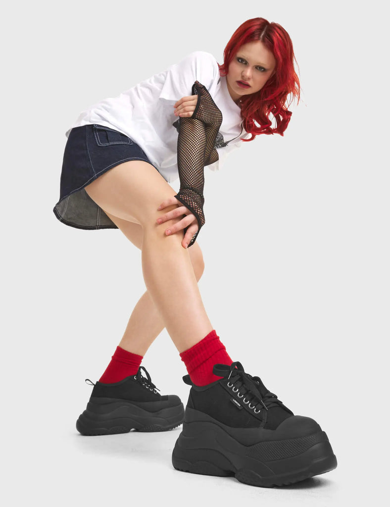 Waste Of Time Chunky Platform Sneakers LAMODA