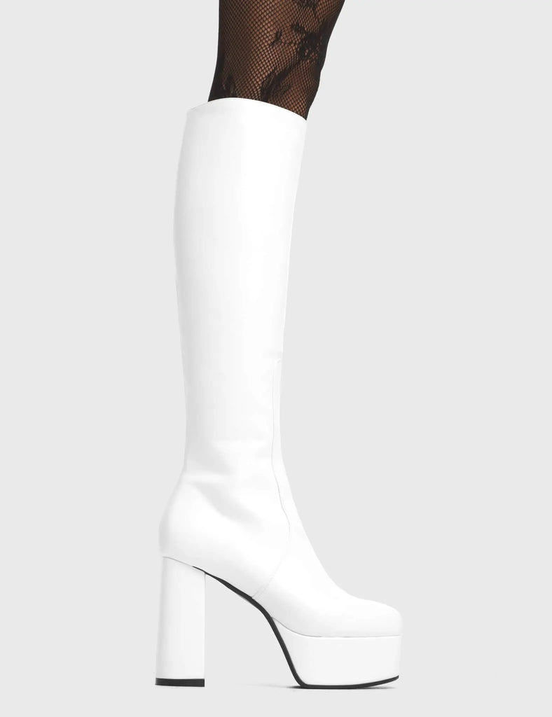 Whatta Showdown Platform Knee High Boots lamodawebsite