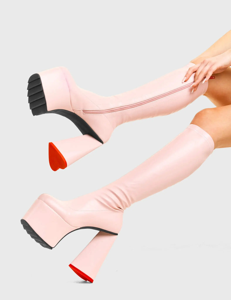 Wild Child Platform Knee High Boots lamodawebsite