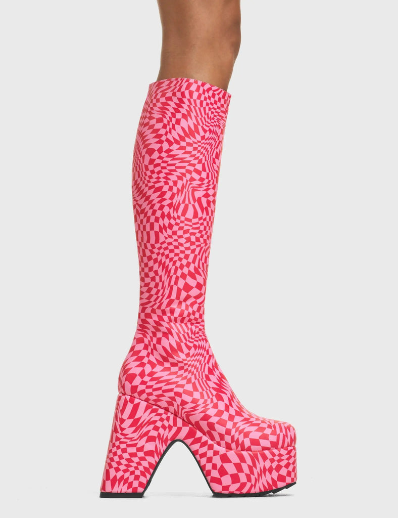 Willpower Platform Knee High Boots LAMODA