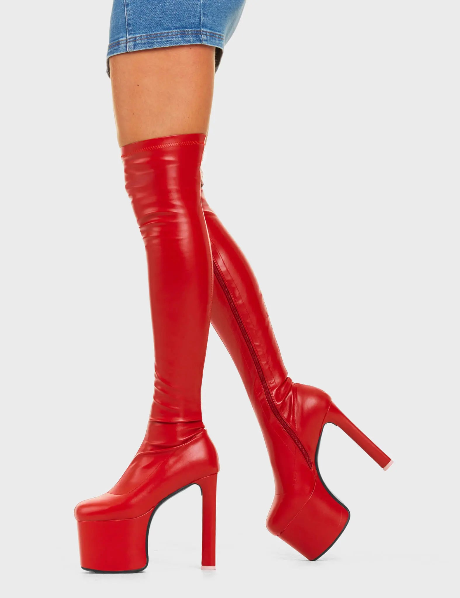 Night Owl Platform Thigh High Boots LAMODA - Main Image