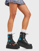 Rocking The Daisies Chunky Ankle Creeper Boots