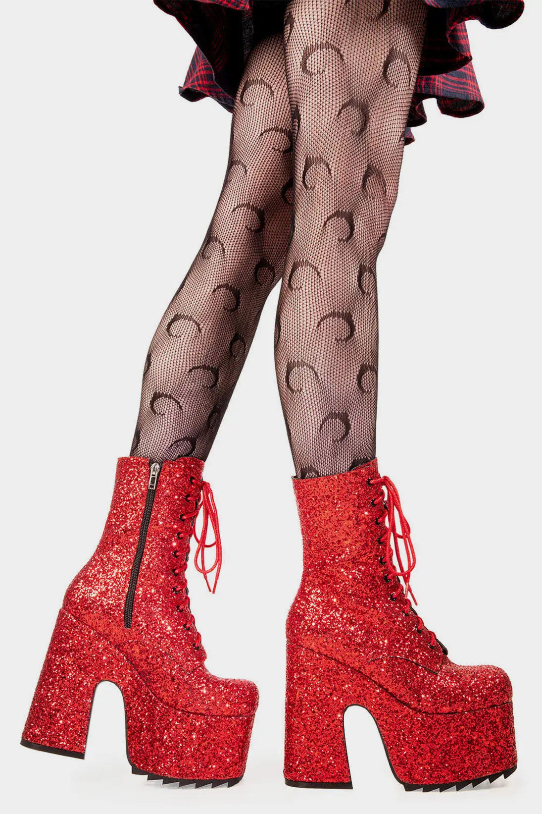 Lamoda Spotlight Silver Glitter Chunky Platform Ankle Boots Bold Statement